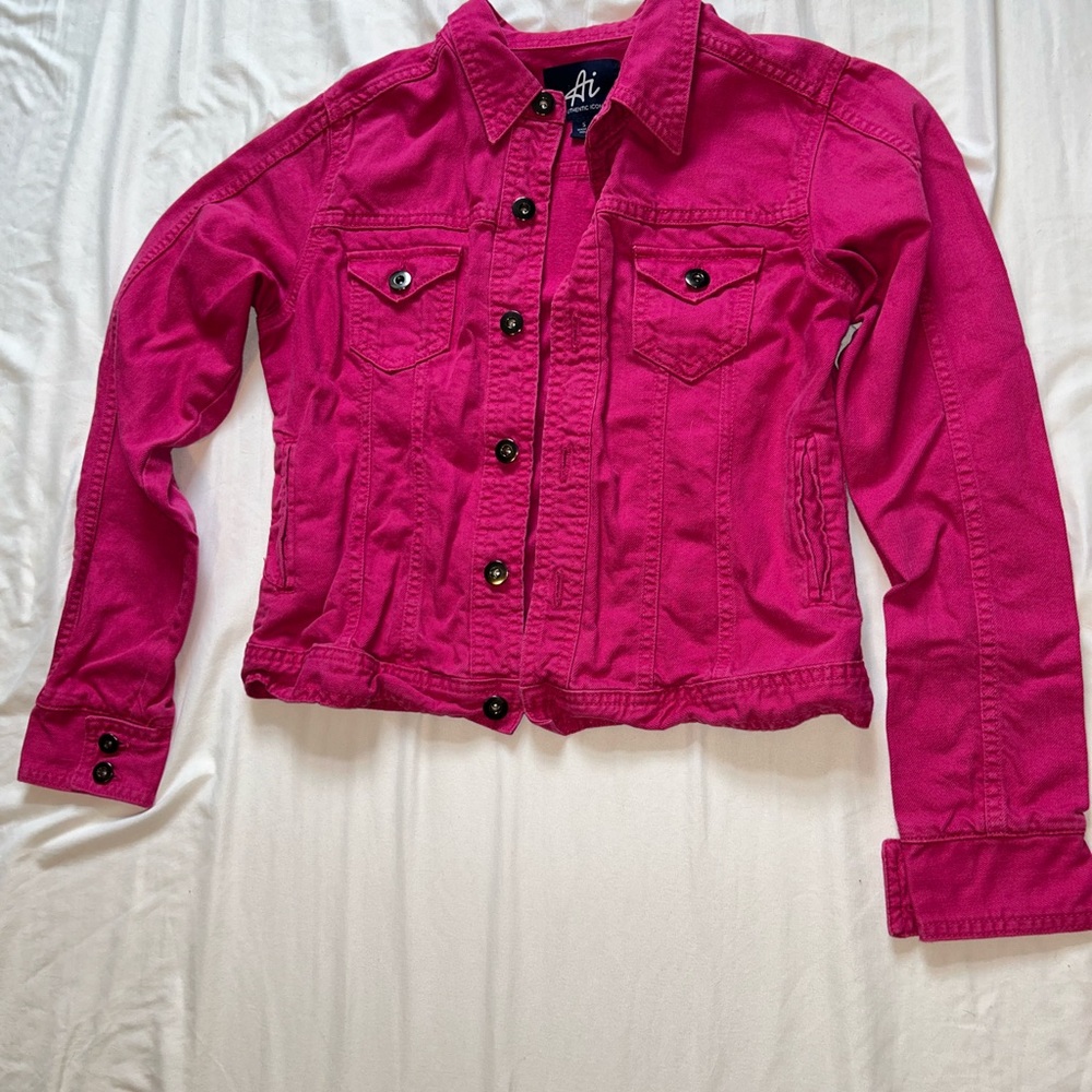 Pink Jean Jacket with Classic Design